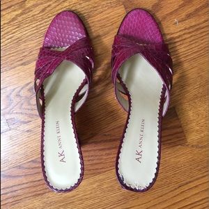 Anne Klein pink wedge heels